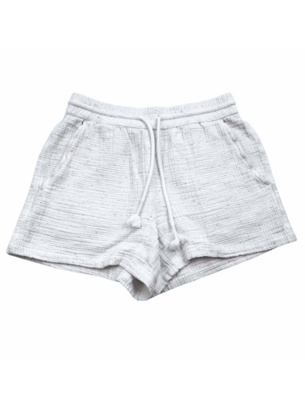 Lou & Grey Textured High Rise Lounge Shorts Small Drawstring